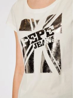 Pepe Jeans Γυναίκες T-shirts T-Shirt Alessa PL504795 Μπεζ Regular Fit -Pepe Jeans Κατάστημα unnamed file 794
