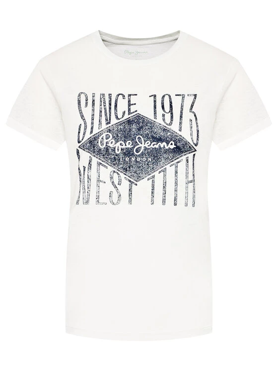 Pepe Jeans Γυναίκες T-shirts T-Shirt Alex PL504796 Λευκό Regular Fit 5 Pepe Jeans Γυναίκες T-shirts T-Shirt Alex PL504796 Λευκό Regular Fit - Image 5