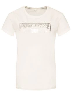 Pepe Jeans Γυναίκες T-shirts T-Shirt Betty PL504815 Μπεζ Regular Fit -Pepe Jeans Κατάστημα unnamed file 810