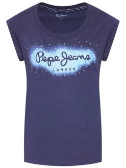 Pepe Jeans Γυναίκες T-shirts T-Shirt Camila PL504827 Σκούρο μπλε Regular Fit -Pepe Jeans Κατάστημα unnamed file 831