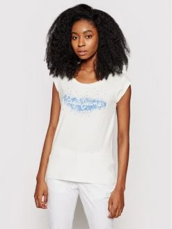 Pepe Jeans Γυναίκες T-shirts T-Shirt Camila PL504827 Λευκό Regular Fit