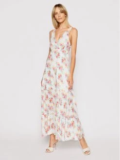 Pepe Jeans Γυναίκες Καλοκαιρινά Φορέματα Φόρεμα καλοκαιρινό Fionas PL952831 Λευκό Regular Fit