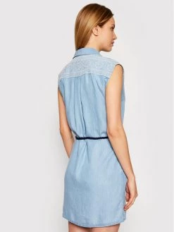 Pepe Jeans Γυναίκες Φορέματα σε Στυλ Πουκάμισο & Σεμιζιέ Φόρεμα πουκάμισο Benny PL952820 Μπλε Regular Fit -Pepe Jeans Κατάστημα unnamed file 864