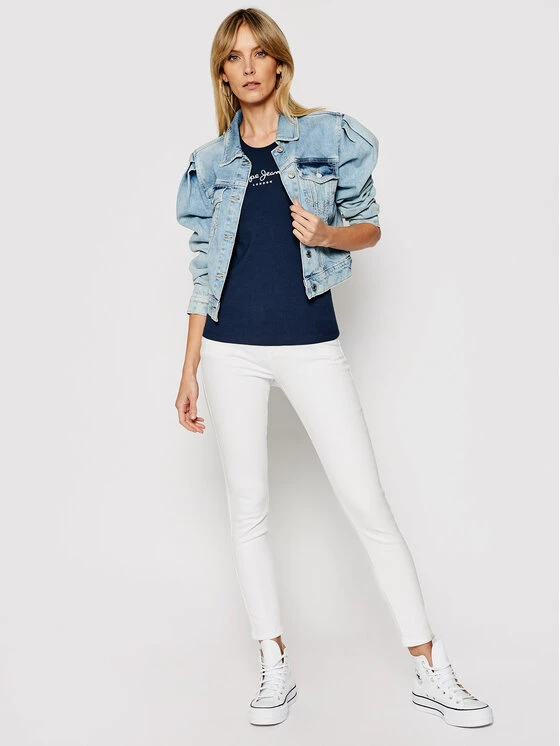 Pepe Jeans Γυναίκες T-shirts T-Shirt PL502711 Σκούρο μπλε Slim Fit 2 Pepe Jeans Γυναίκες T-shirts T-Shirt PL502711 Σκούρο μπλε Slim Fit - Image 2