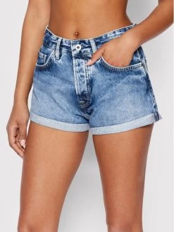 Pepe Jeans Γυναίκες Τζιν Σορτς Τζιν σορτσάκια Suzie PL801003 Μπλε Regular Fit