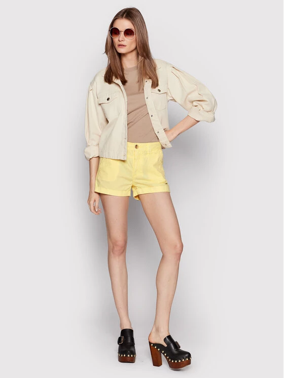 Pepe Jeans Γυναίκες Υφασμάτινα Σορτς Σορτς υφασμάτινο Balboa PL800994 Κίτρινο Regular Fit 2 Pepe Jeans Γυναίκες Υφασμάτινα Σορτς Σορτς υφασμάτινο Balboa PL800994 Κίτρινο Regular Fit - Image 2