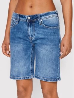 Pepe Jeans Γυναίκες Τζιν Σορτς Τζιν σορτσάκια Poppy PL801000 Μπλε Regular Fit