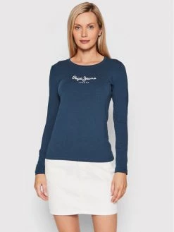 Pepe Jeans Γυναίκες Μπλουζάκια Μπλουζάκι New Virginia PL505203 Σκούρο μπλε Slim Fit