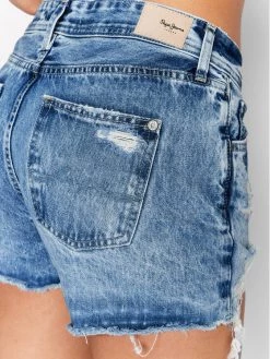 Pepe Jeans Γυναίκες Τζιν Σορτς Τζιν σορτσάκια Trasher PL801004 Μπλε Regular Fit -Pepe Jeans Κατάστημα unnamed file 974