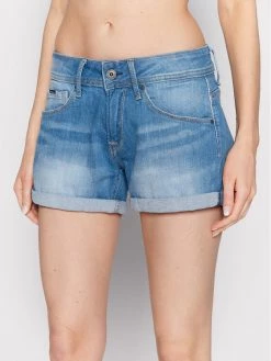 Pepe Jeans Γυναίκες Τζιν Σορτς Τζιν σορτσάκια Siouxie PL801002 Μπλε Regular Fit