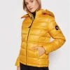 Pepe Jeans Γυναίκες Χειμωνιάτικα Μπουφάν Μπουφάν πουπουλένιο Camille PL401979 Κίτρινο Regular Fit